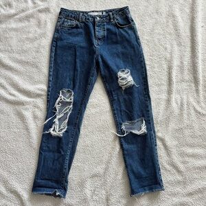 Subdued Destroyed Boyfriend Jeans
